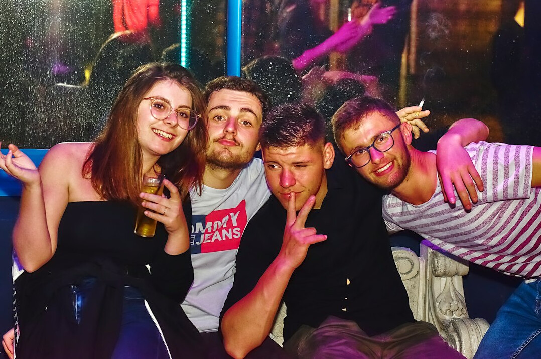 group of friends at party